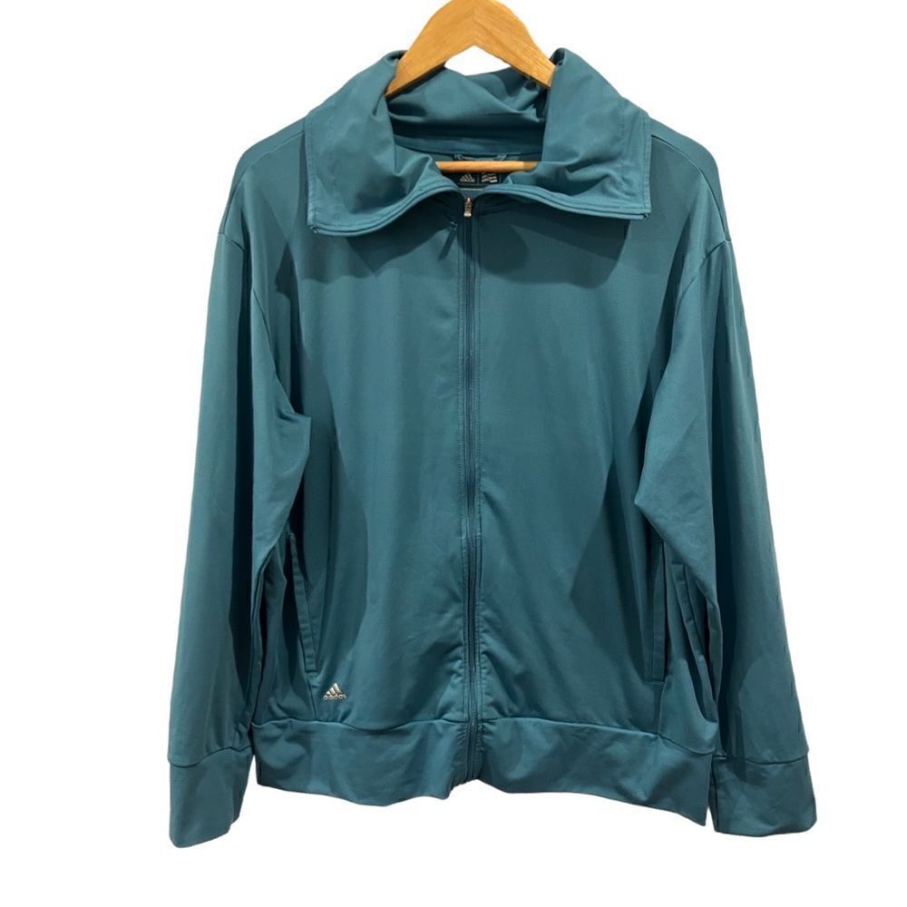 Adidas Climawarm Blue Athletic pocket Jacket Size XL